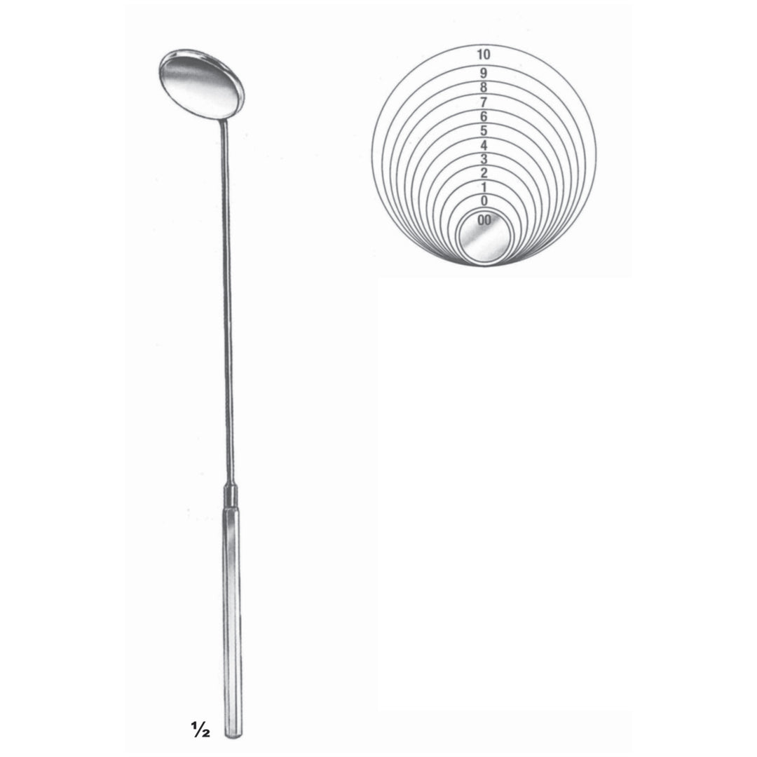 Mouth Mirrors 18.5cm Plane, With Fixed Handle Fig 2 14,5 mm (P-004-14) by Dr. Frigz