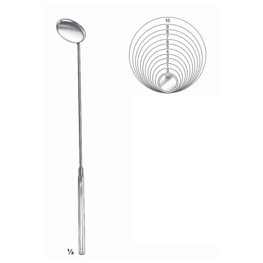 Mouth Mirrors 18.5cm Plane, With Fixed Handle Fig 8 26,5 mm (P-010-26) by Dr. Frigz