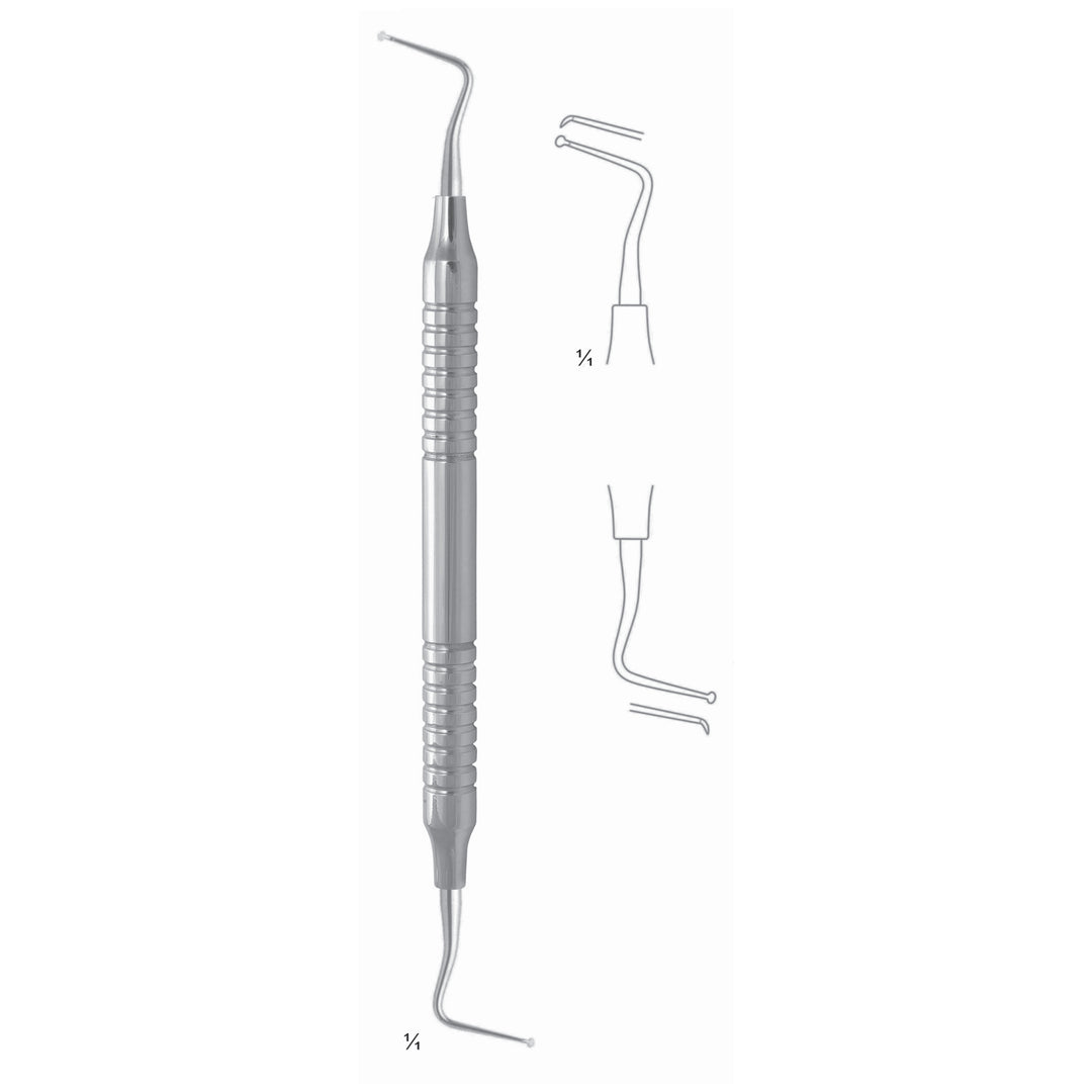 Scalers 17.5cm Hollow Handle, Double Ended Fig Gm 1A 8 mm (Q-195-01) by Dr. Frigz