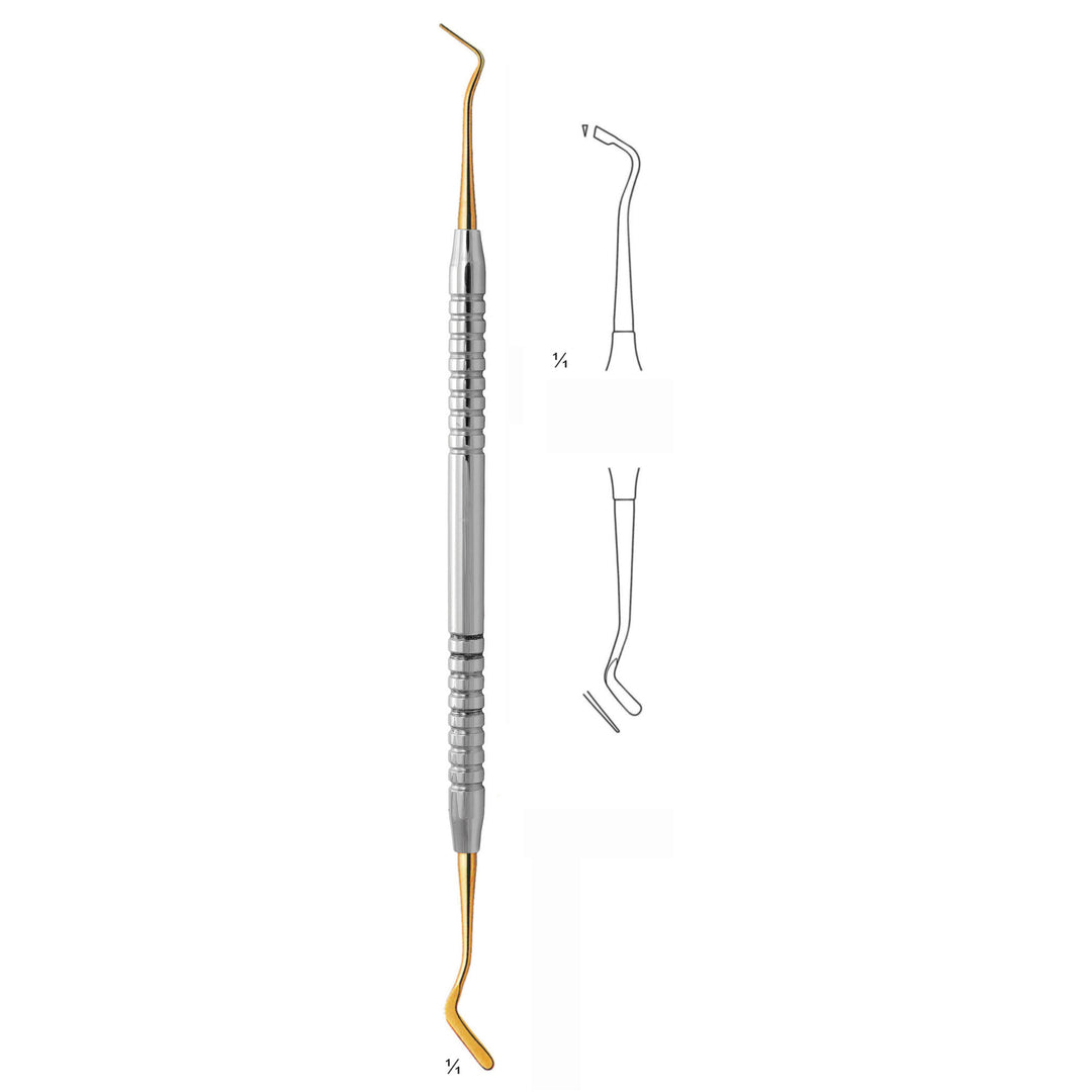 Felt Filling Instruments Ti 17.5cm Titanium Coated, Solid Handle Fig 1 6 mm (S-011-01) by Dr. Frigz