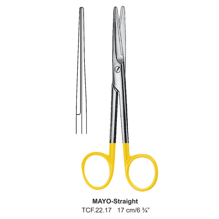 TC-Mayo Dissecting Scissors, Straight, Blunt-Blunt, 17cm (Tcf.22.17) by Dr. Frigz