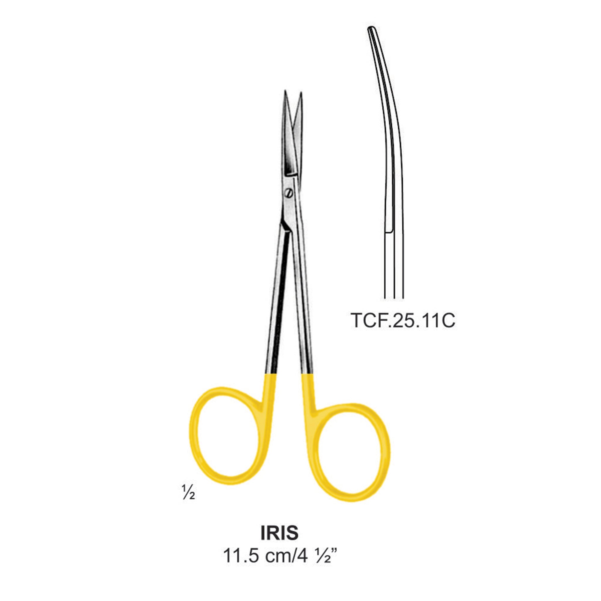 Iris Scissors 11.5cm Curved