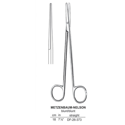 Metzenbaum-Nelson Dissecting Scissor, Straight, Blunt-Blunt, 18cm  (DF-26-373) by Dr. Frigz
