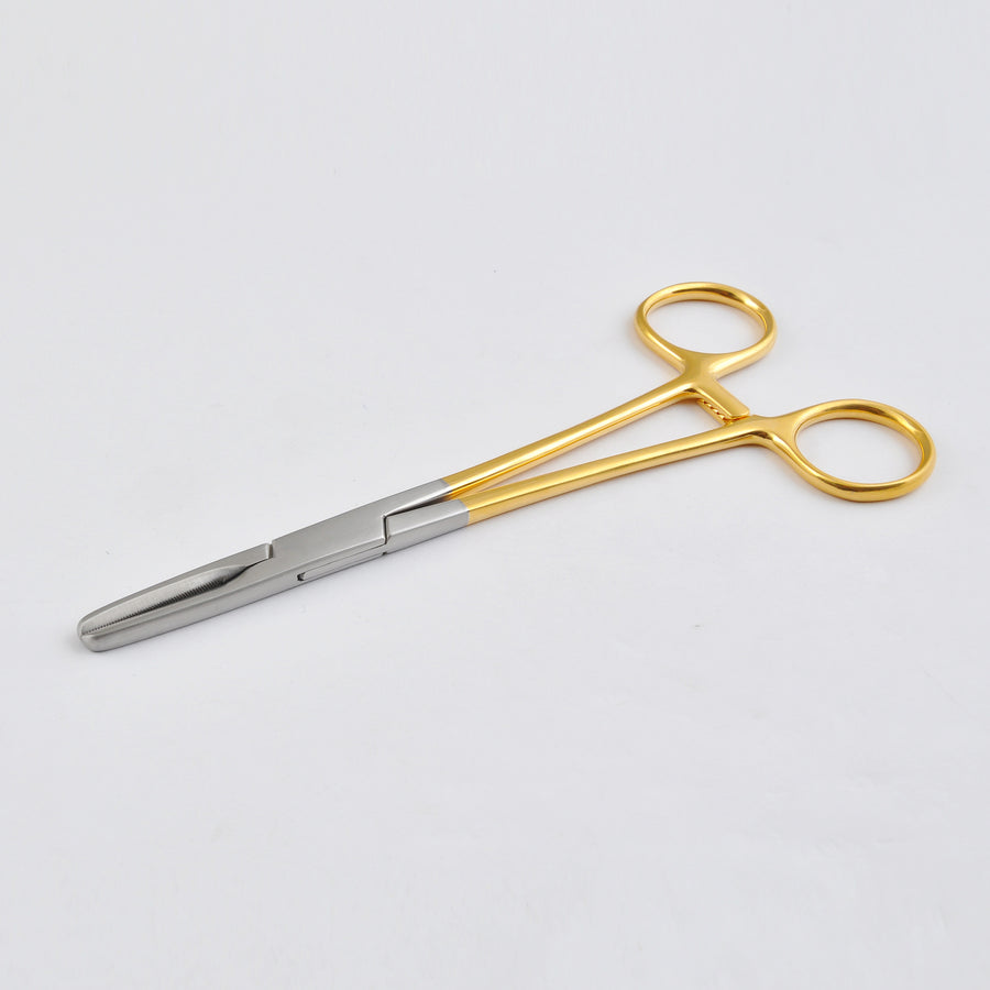Tubing Clamps Forceps Cross Serration 18cm With Gold Platted Legs (015-781-180) by Dr. Frigz