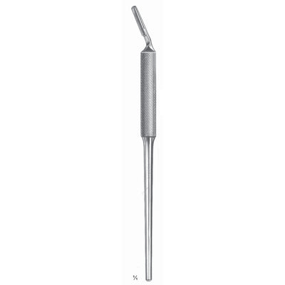 Scalpel Handle No. 3 Solid Round Angled 14cm (A-006-14) by Dr. Frigz
