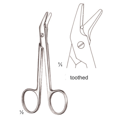 Universal Wire Cutting Scissors Toothed 12cm (B-001-12)