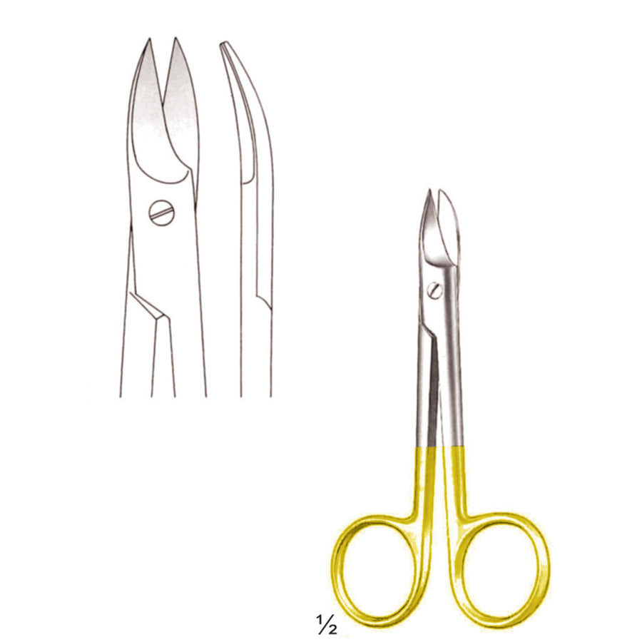 Tc Beebee Scissors Curved 10.5cm (B-003-10Tc) by Dr. Frigz