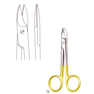 Tc Beebee Scissors Straight One Edge Toothed 10.5cm (B-004-10TC)