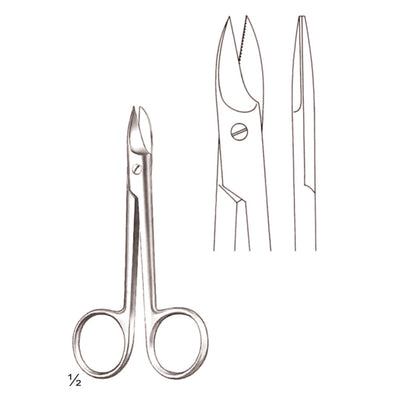 Beebee Scissors Straight One Edge Toothed 10.5cm (B-004-10)