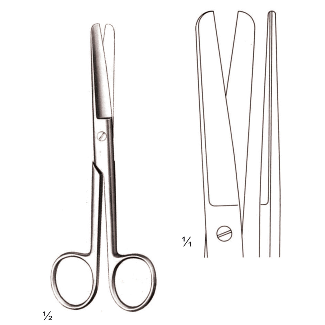 Operating Scissors Standard Blunt-Blunt  Straight 14.5cm (B-006-14) by Dr. Frigz