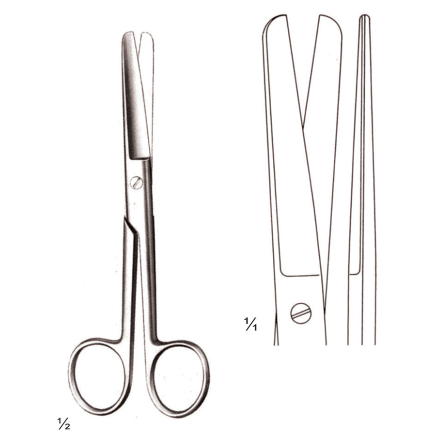 Operating Scissors Standard Blunt-Blunt  Straight 14.5cm (B-006-14) by Dr. Frigz