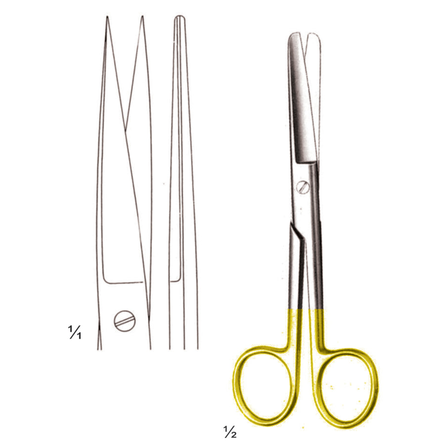 Tc Operating Scissors Standard Sharp-Sharp Straight 14.5cm (B-008-14Tc) by Dr. Frigz