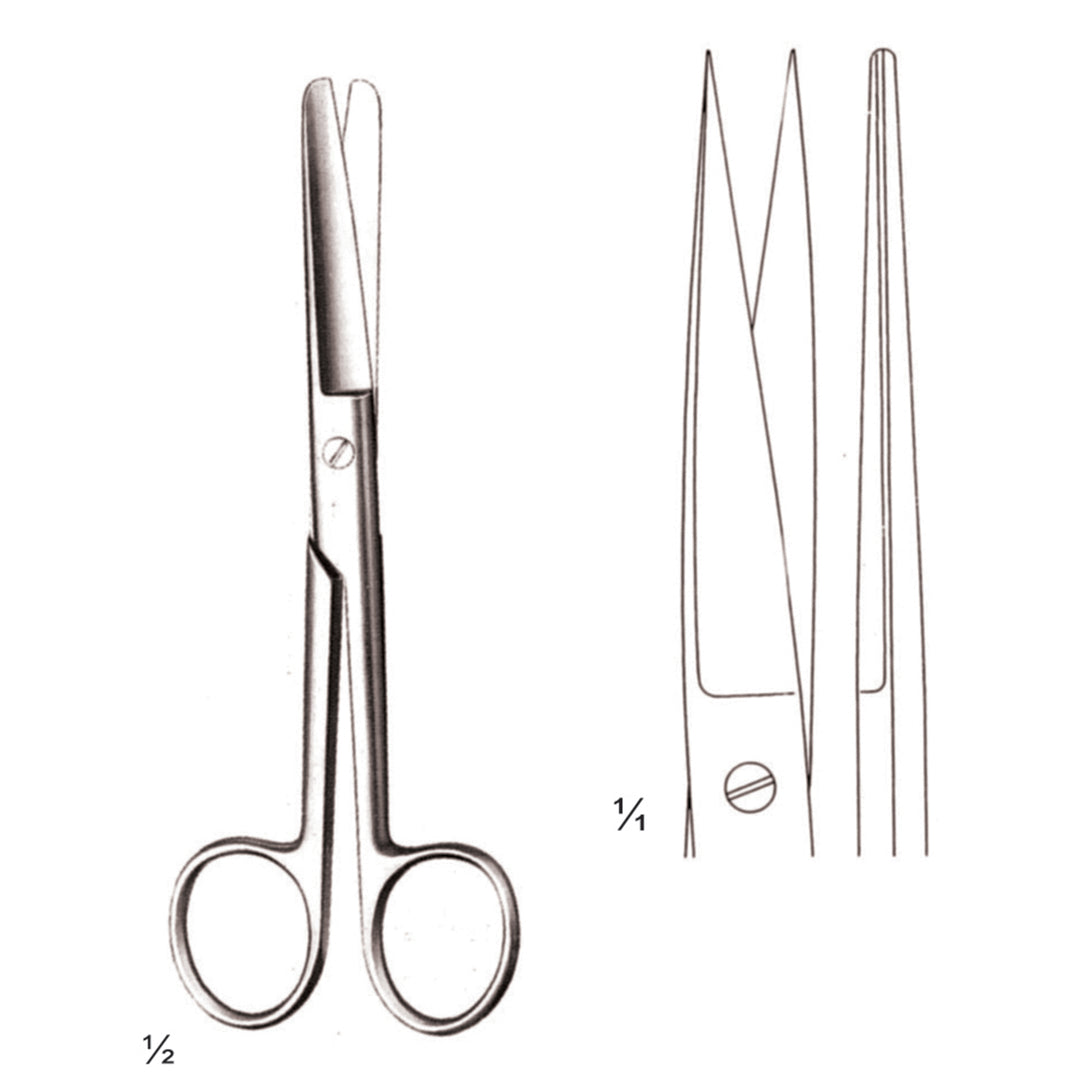 Operating Scissors Standard Sharp-Sharp Straight 14.5cm (B-008-14) by Dr. Frigz