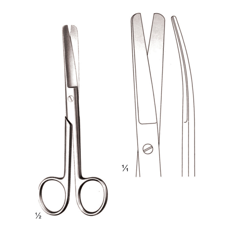 Standard Scissors Blunt-Blunt  Curved 14.5cm (B-009-14) by Dr. Frigz