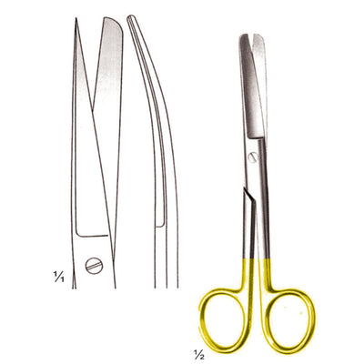 Standard Scissors Sharp-Blunt  Curved Tc 14.5cm (B-010-14Tc)