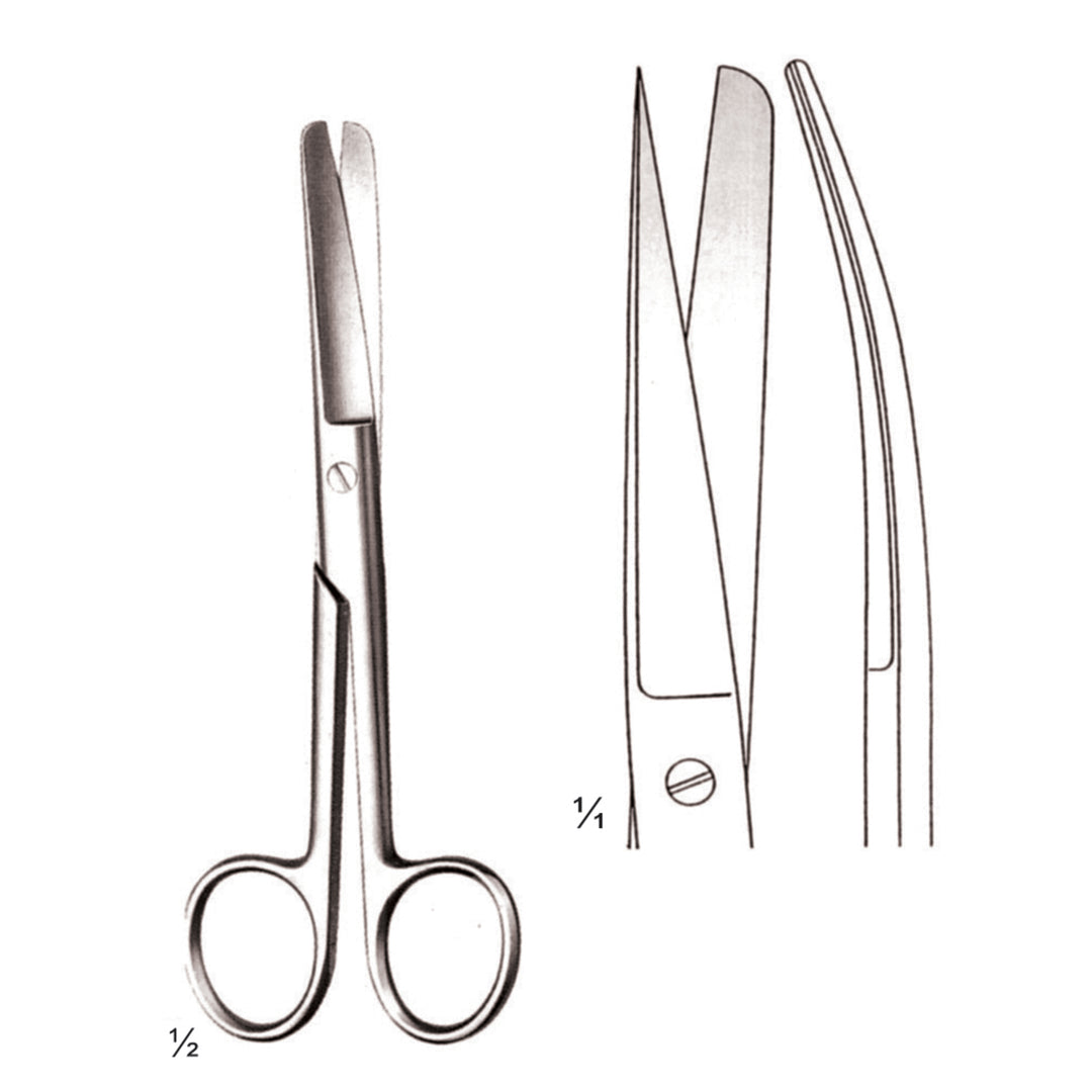 Standard Scissors Sharp-Blunt  Curved 14.5cm (B-010-14) by Dr. Frigz