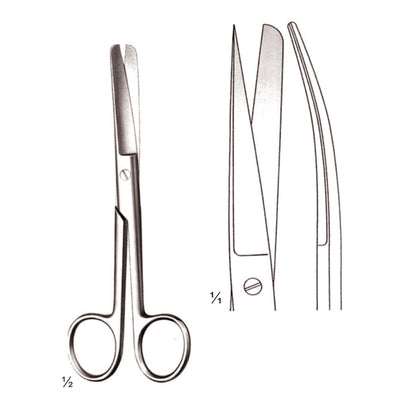 Standard Scissors Sharp-Blunt  Curved 14.5cm (B-010-14)