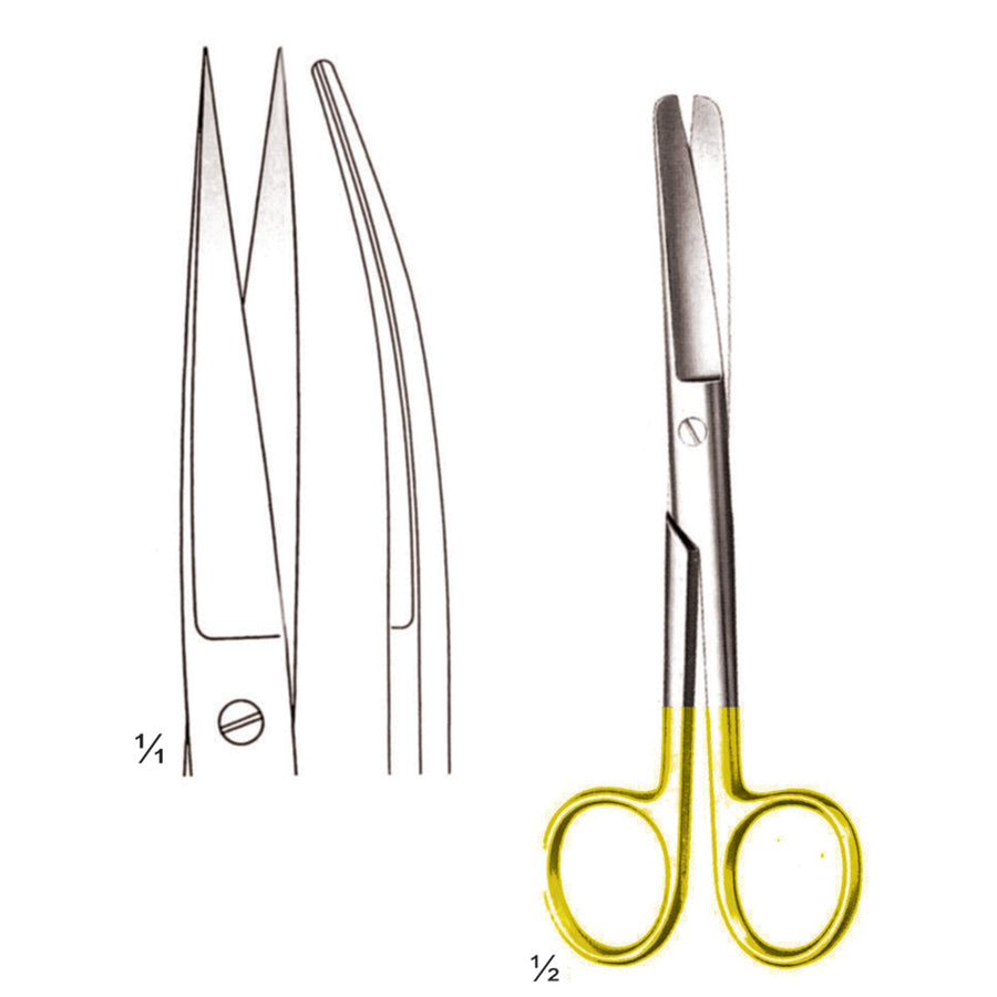 Standard Scissors Sharp-Sharp Curved Tc 14.5cm (B-011-14Tc) by Dr. Frigz