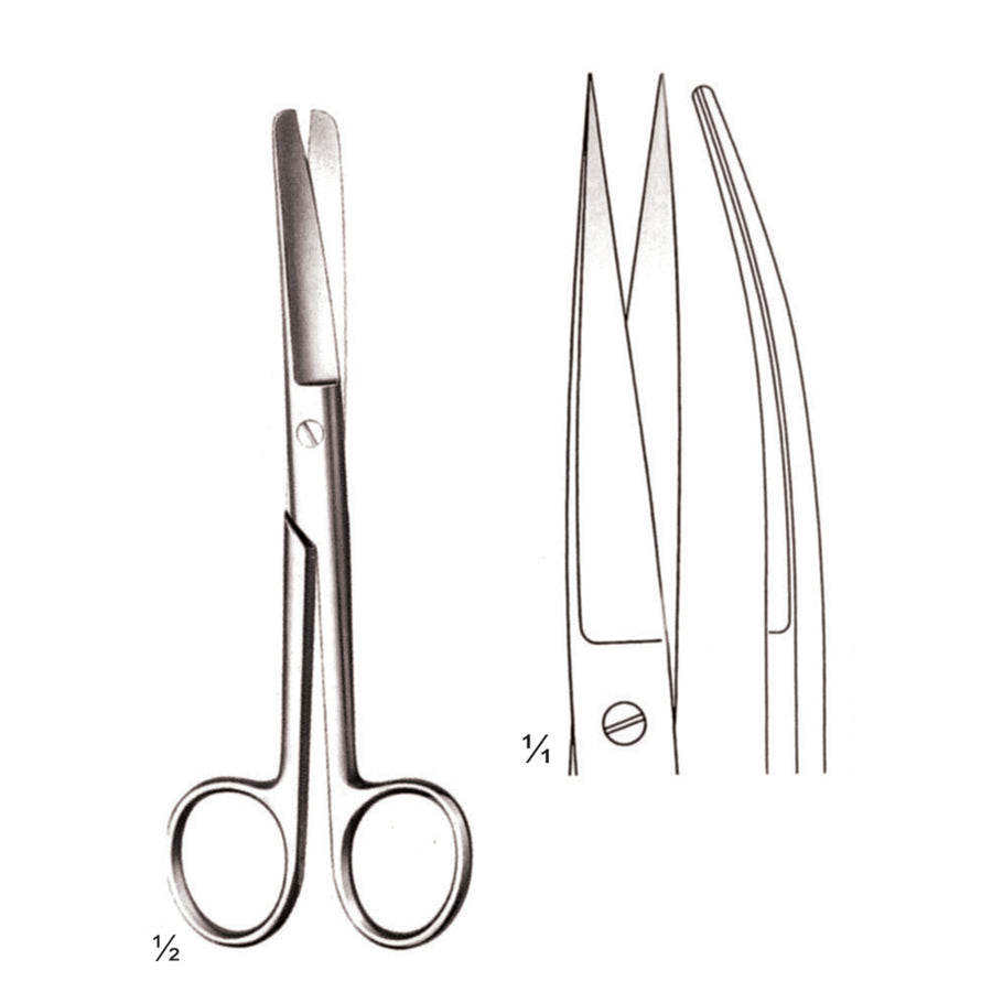 Standard Scissors Sharp-Sharp Curved 14.5cm (B-011-14) by Dr. Frigz