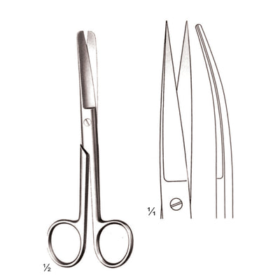 Standard Scissors Sharp-Sharp Curved 14.5cm (B-011-14)