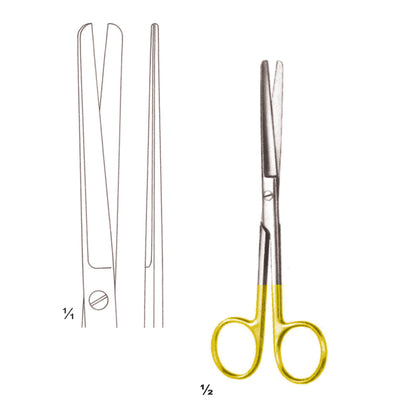 Scissors Delicate Blunt-Blunt  Straight Tc 14.5cm (B-012-14Tc) by Dr. Frigz