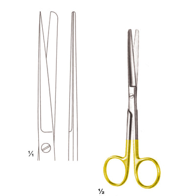 Scissors Delicate Sharp-Blunt  Straight Tc 14.5cm (B-013-14Tc) by Dr. Frigz