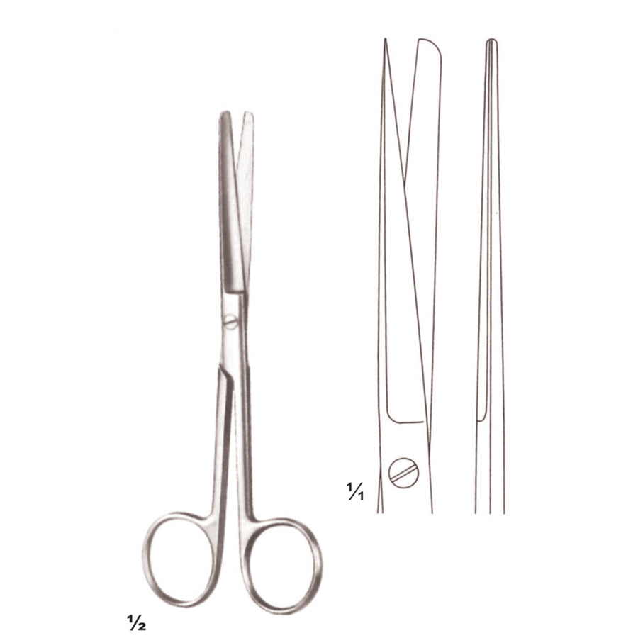 Scissors Delicate Sharp-Blunt  Straight 14.5cm (B-013-14) by Dr. Frigz