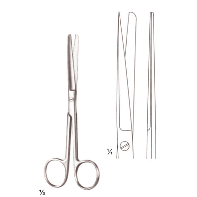 Scissors Delicate Sharp-Blunt  Straight 14.5cm (B-013-14) by Dr. Frigz