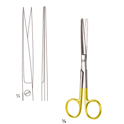 Scissors Delicate Sharp-Sharp Straight Tc 14.5cm (B-014-14Tc) by Dr. Frigz