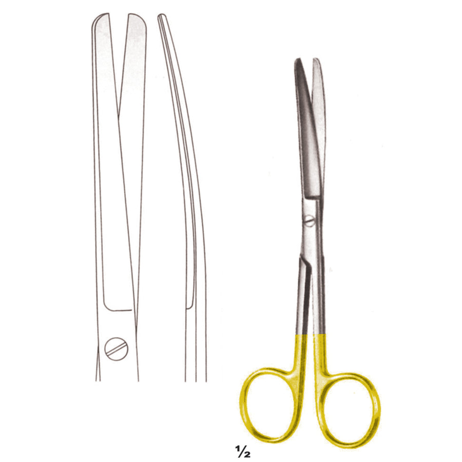 Scissors Delicate Blunt-Blunt  Curved Tc 14.5cm (B-015-14Tc) by Dr. Frigz