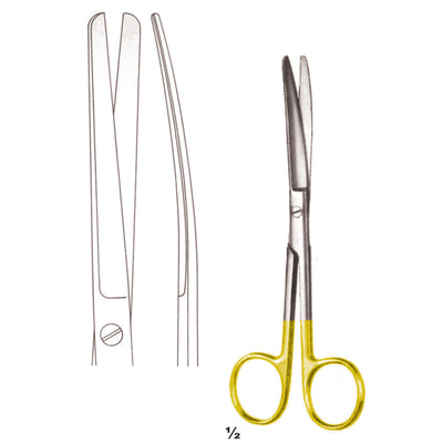 Scissors Delicate Blunt-Blunt  Curved Tc 14.5cm (B-015-14Tc)