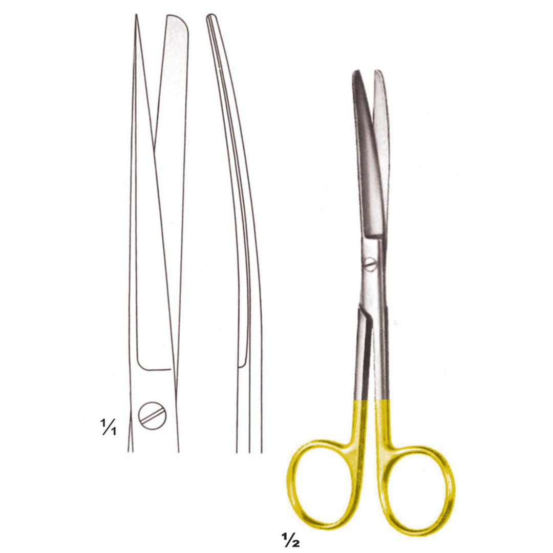 Scissors Delicate Sharp-Blunt  Curved Tc 14.5cm (B-016-14Tc) by Dr. Frigz