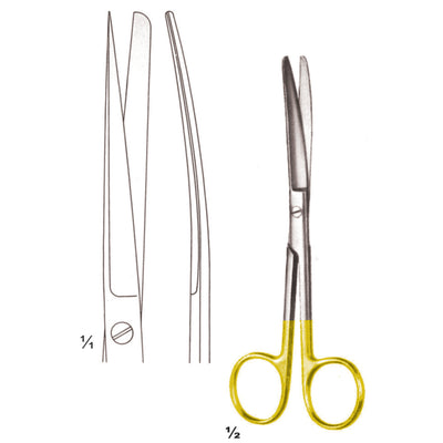Scissors Delicate Sharp-Blunt  Curved Tc 14.5cm (B-016-14Tc) by Dr. Frigz