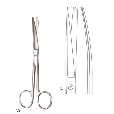 Scissors Delicate Sharp-Blunt  Curved 14.5cm (B-016-14)
