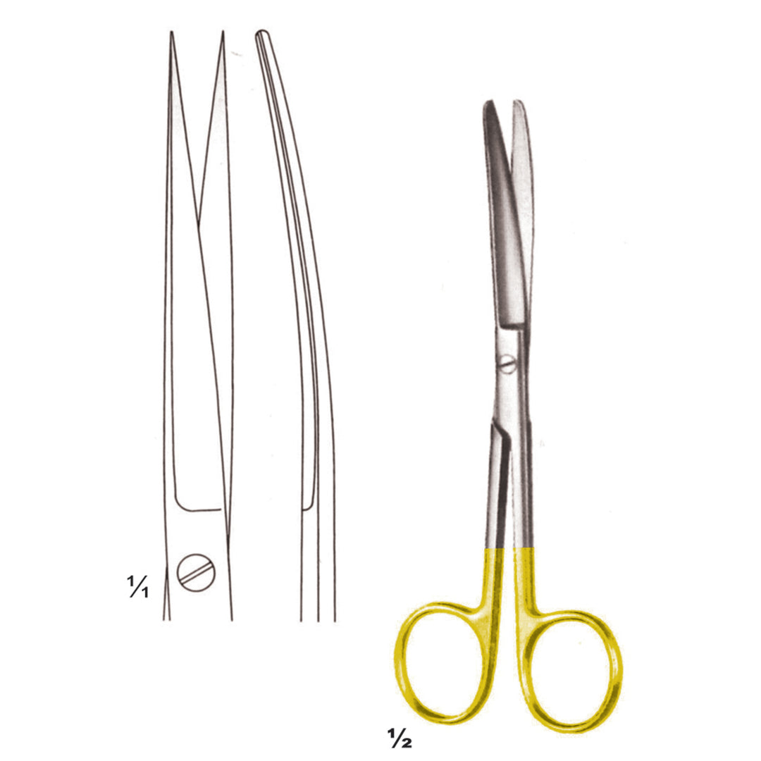 Scissors Delicate Sharp-Sharp Curved Tc 14.5cm (B-017-14Tc) by Dr. Frigz