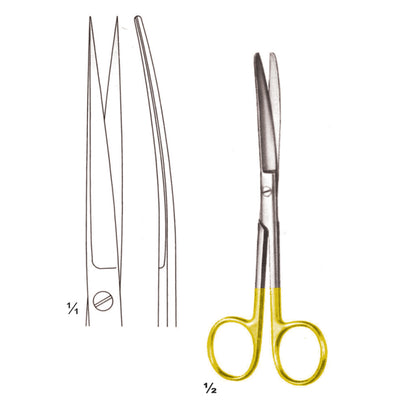 Scissors Delicate Sharp-Sharp Curved Tc 14.5cm (B-017-14Tc) by Dr. Frigz
