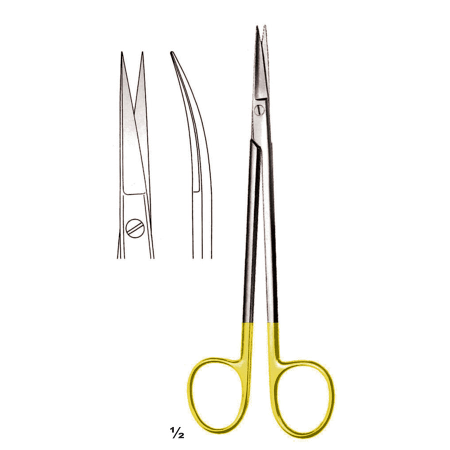 Kelly Scissors Sharp-Sharp Curved Tc 16cm (B-019-16Tc) by Dr. Frigz