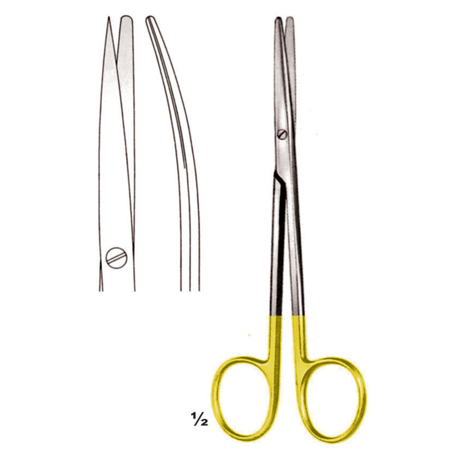 Metzenbaum Scissors Sharp-Blunt  Curved Tc 14.5cm (B-026-14Tc) by Dr. Frigz