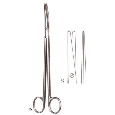 Metzenbaum Nelson Scissors Blunt-Blunt  Straight 18cm (B-030-18)