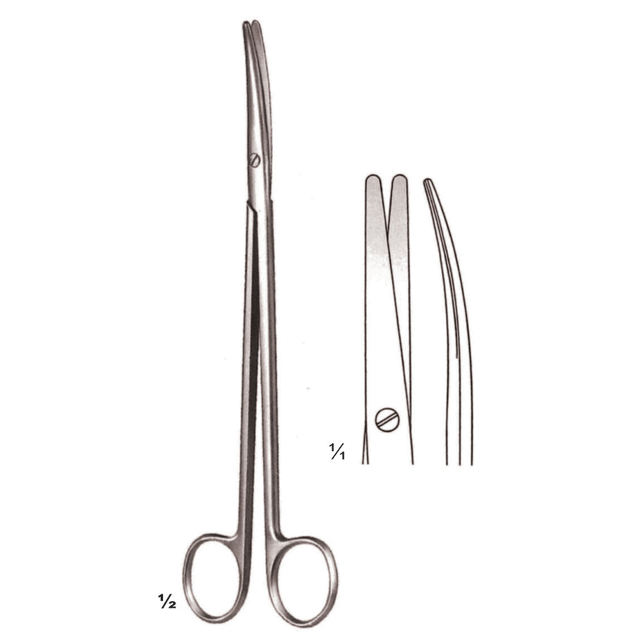 Metzenbaum Nelson Scissors Blunt-Blunt  Curved 18cm (B-031-18) by Dr. Frigz