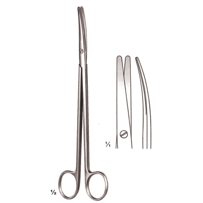 Metzenbaum Nelson Scissors Blunt-Blunt  Curved 18cm (B-031-18)