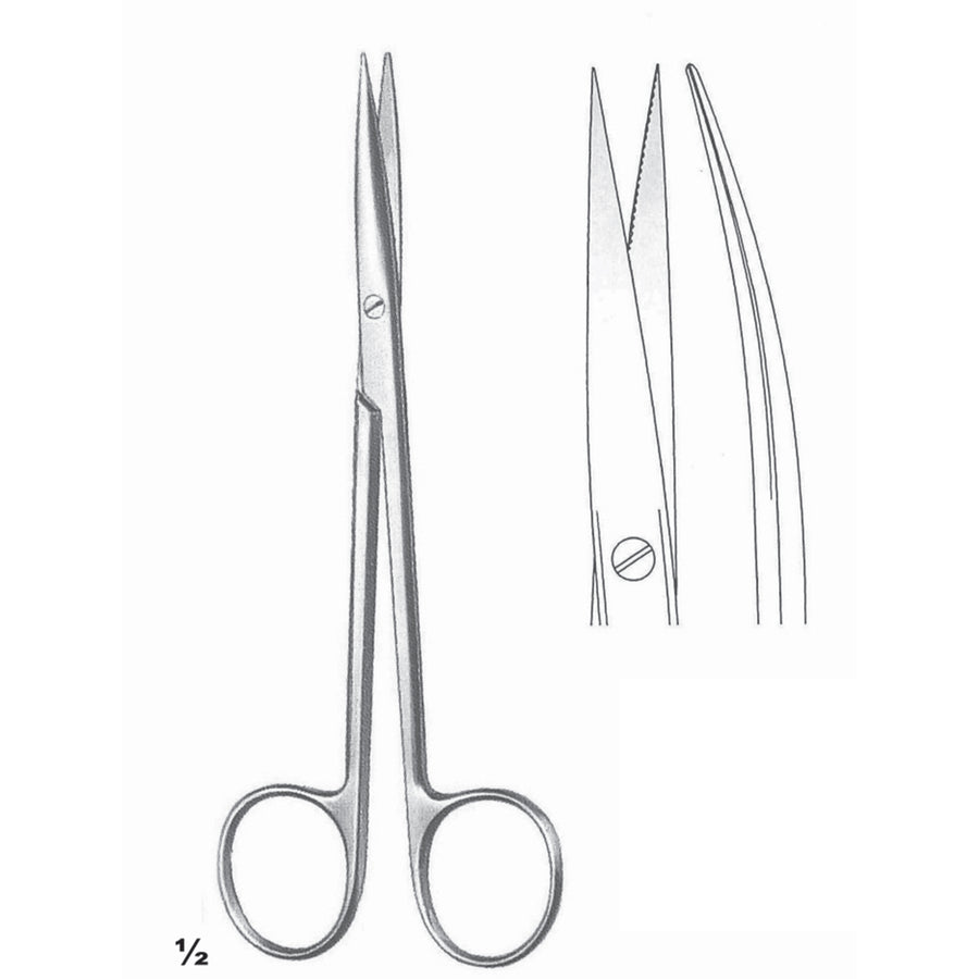 Metzenbaum Scissors Sharp-Sharp Curved 14.5cm Toothed (B-034-14) by Dr. Frigz