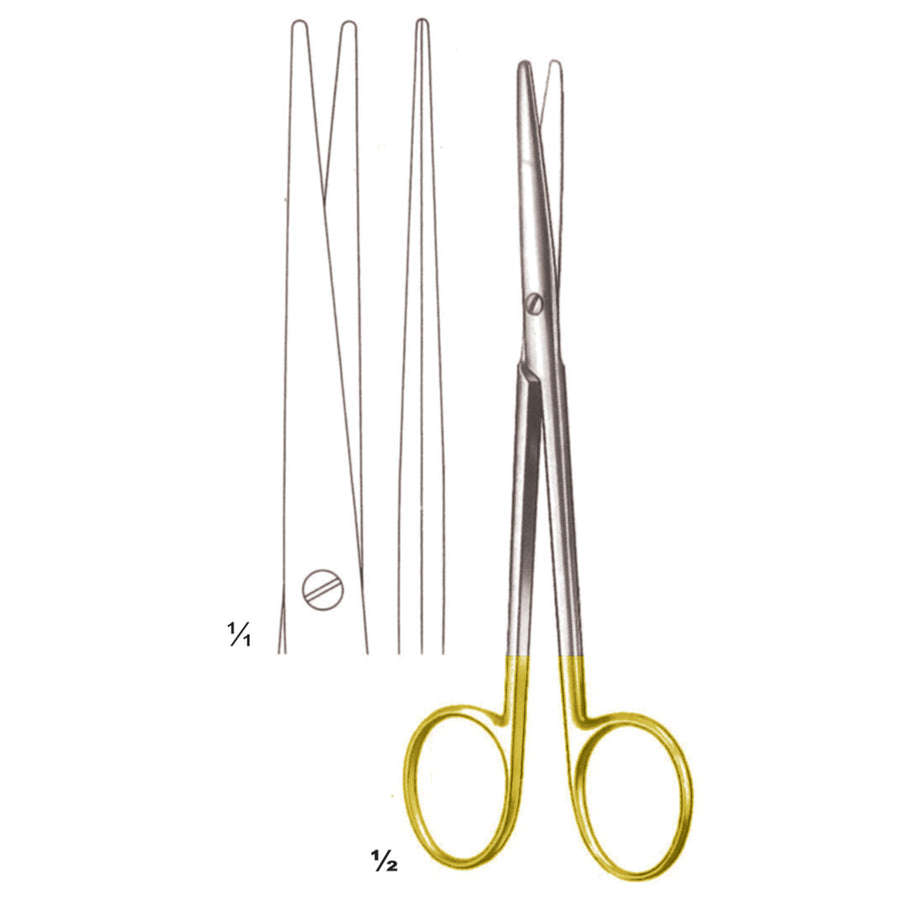 Lexer-Fino Scissors Blunt-Blunt  Straight Tc 16cm Slender Pattern (B-037-16Tc) by Dr. Frigz