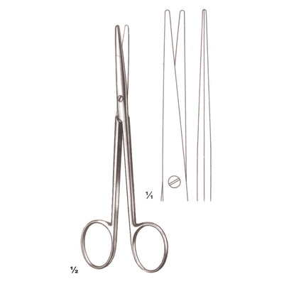 Lexer-Fino Scissors Blunt-Blunt  Straight 16cm Slender Pattern (B-037-16)