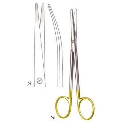 Lexer-Fino Scissors Blunt-Blunt  Curved Tc 16cm Slender Pattern (B-038-16TC)