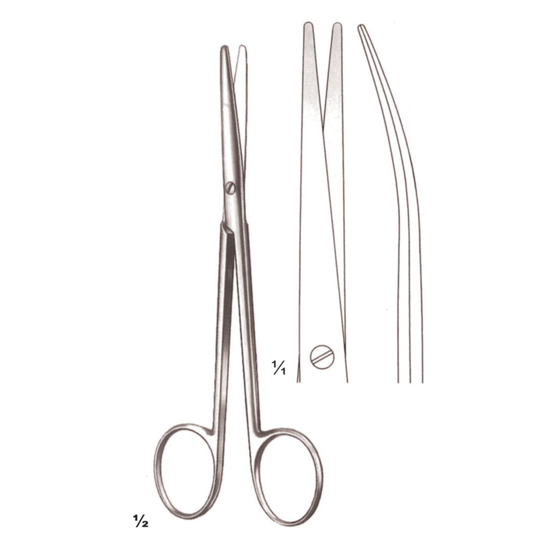 Lexer-Fino Scissors Blunt-Blunt  Curved 16cm Slender Pattern (B-038-16) by Dr. Frigz