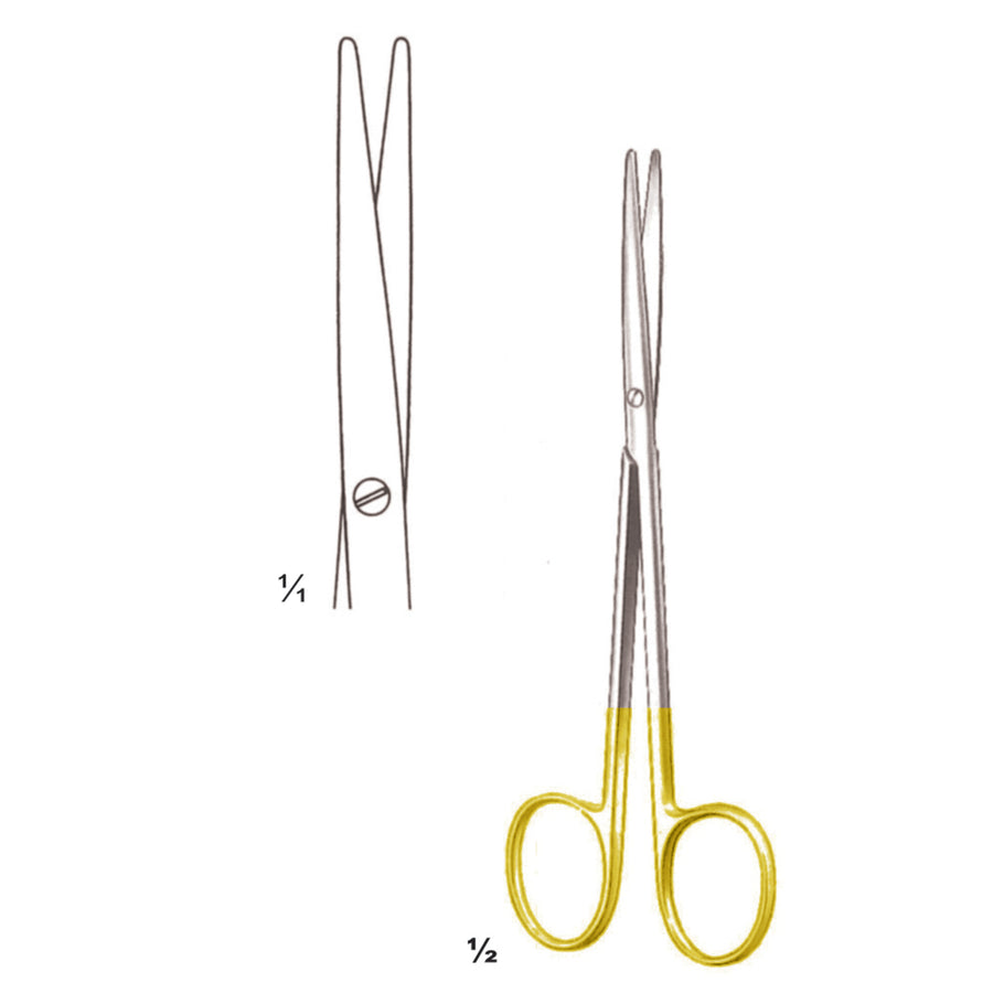 Metzenbaum-Fino Scissors Blunt-Blunt  Curved Tc 14.5cm Slender Pattern (B-039-15Tc) by Dr. Frigz