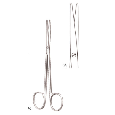 Metzenbaum-Fino Scissors Blunt-Blunt  Curved 14.5cm Slender Pattern (B-039-15)