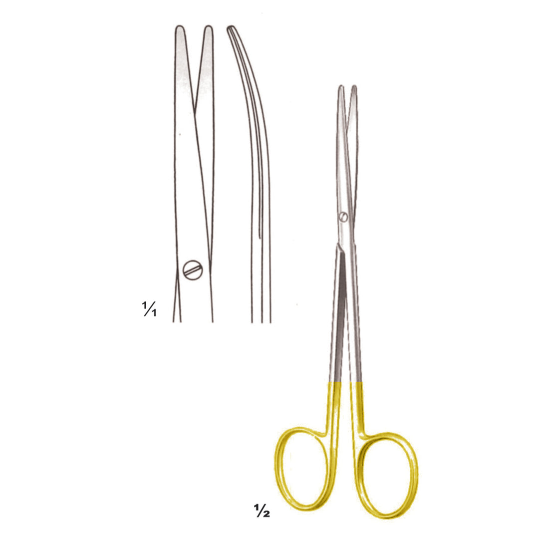 Metzenbaum-Fino Scissors Blunt-Blunt  Curved Tc 14.5cm Slender Pattern (B-040-15Tc) by Dr. Frigz