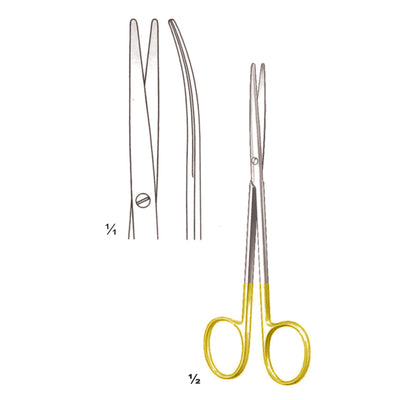 Metzenbaum-Fino Scissors Blunt-Blunt  Curved Tc 14.5cm Slender Pattern (B-040-15TC)